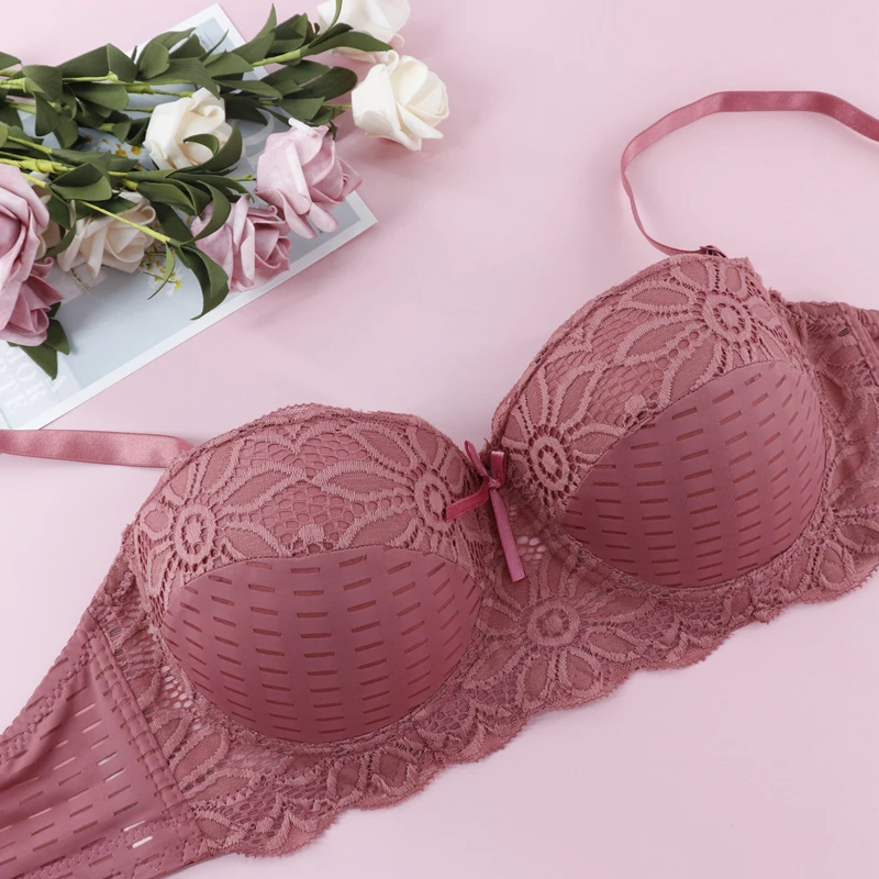 Beauwear сексуальный кружевной бюстгальтер без бретелек с цветочным рисунком для