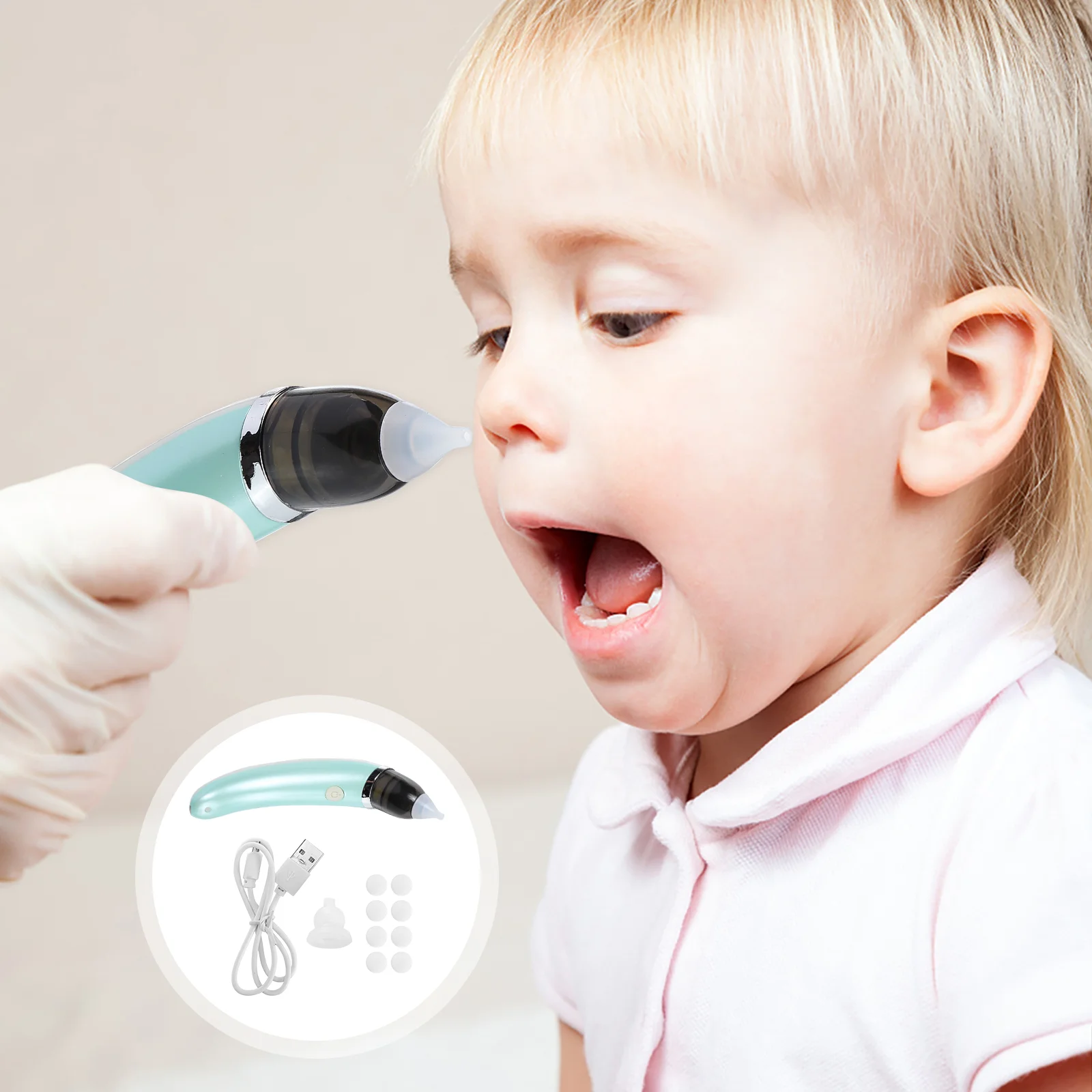 

Nasal Cleaner Ergonomic Anti-reflux Kids Oral Snot Sucker Nasal Aspirator