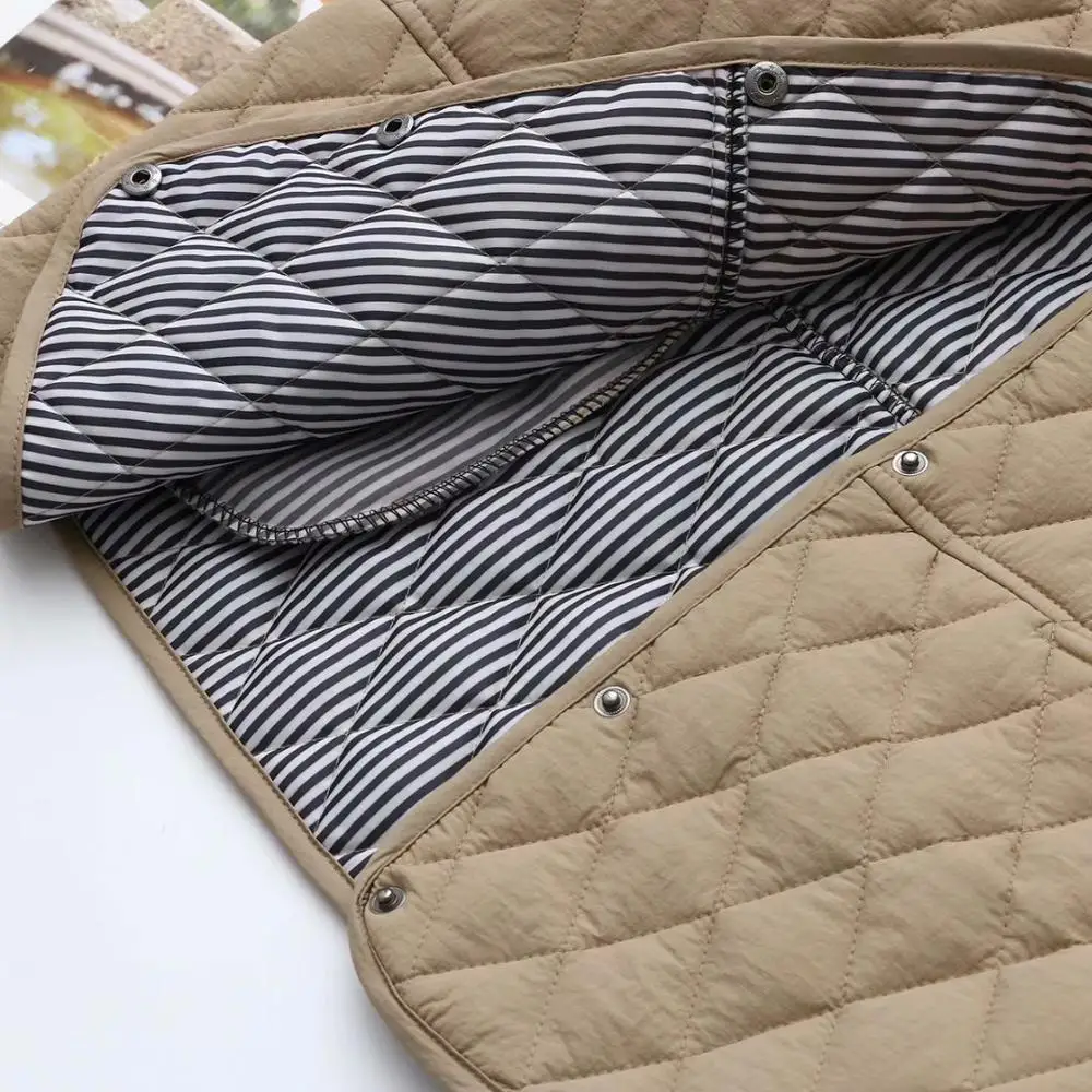 

Plus size women Aline cotton parkas coat 2021 new winter autumn casual ladies black army green khaki loose jackets female tops