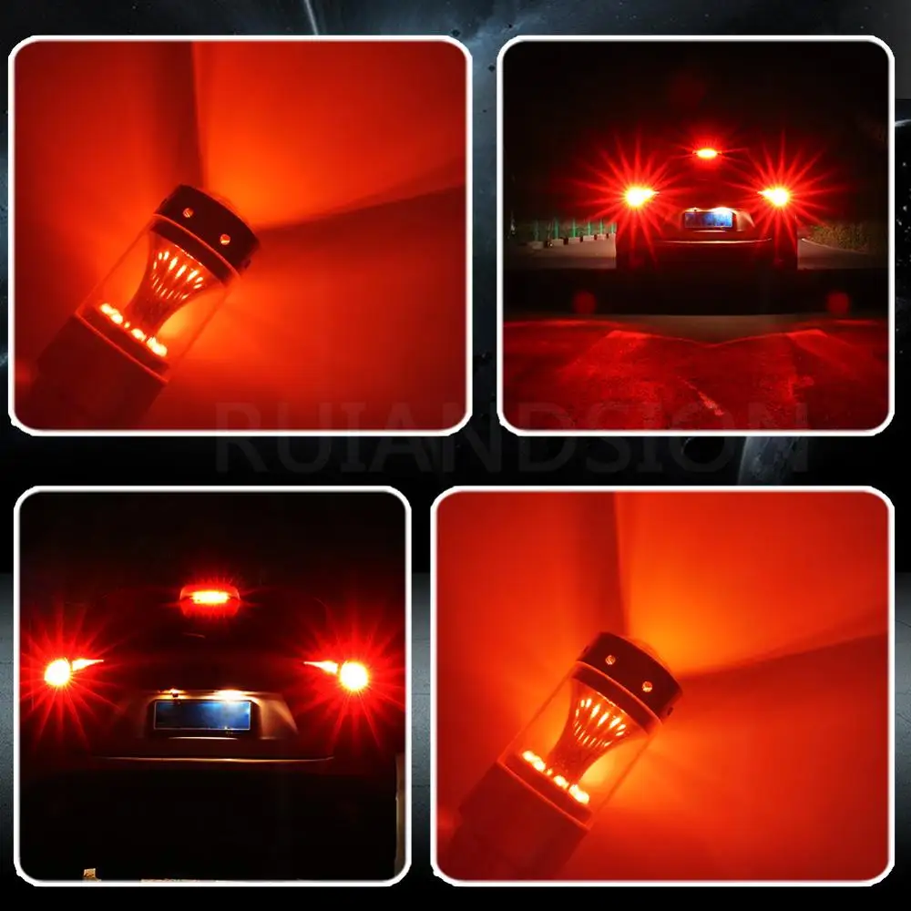 

2 pcs 1157 bay15d p21/5w 12V car led light bulb auto Reverse Back Brake signal lamp Interior Parking Light red white yellow