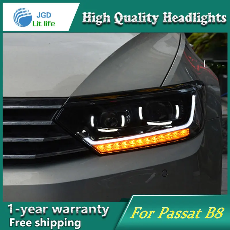 Стайлинг автомобиля фара для VW Passat B8 2017 фары светодиодный фонарь DRL H7 D2H Hid