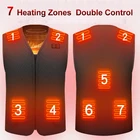 PARATAGO зимнее теплое искусственное пальто для мужчин и женщин с умным подогревом USB Инфракрасная тепловая куртка для походов водонепроницаемый жилет P8111