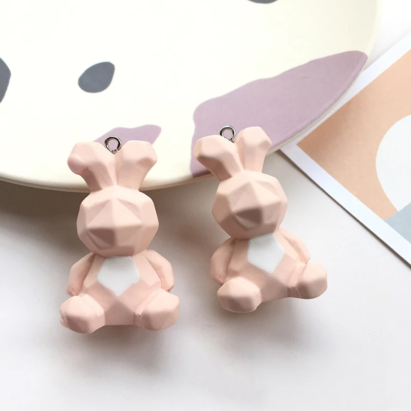 2 шт. Новинка Панда Кролик Кот Украшения из смолы брелок DIY фурнитура динозавр животное кулон ожерелье ремесленный Декор ювелирное изделие