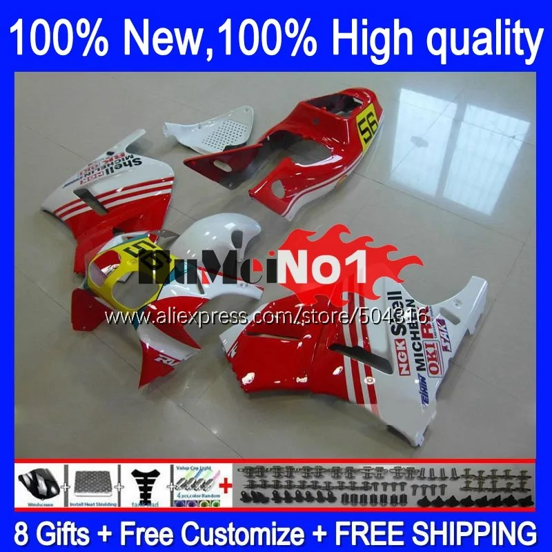 

VFR400R For HONDA VFR400 RVF VFR 400 R 400R NC30 89 90 91 92 93 151MC.55 RVF400R 1989 1990 1991 1992 1993 Fairings white red