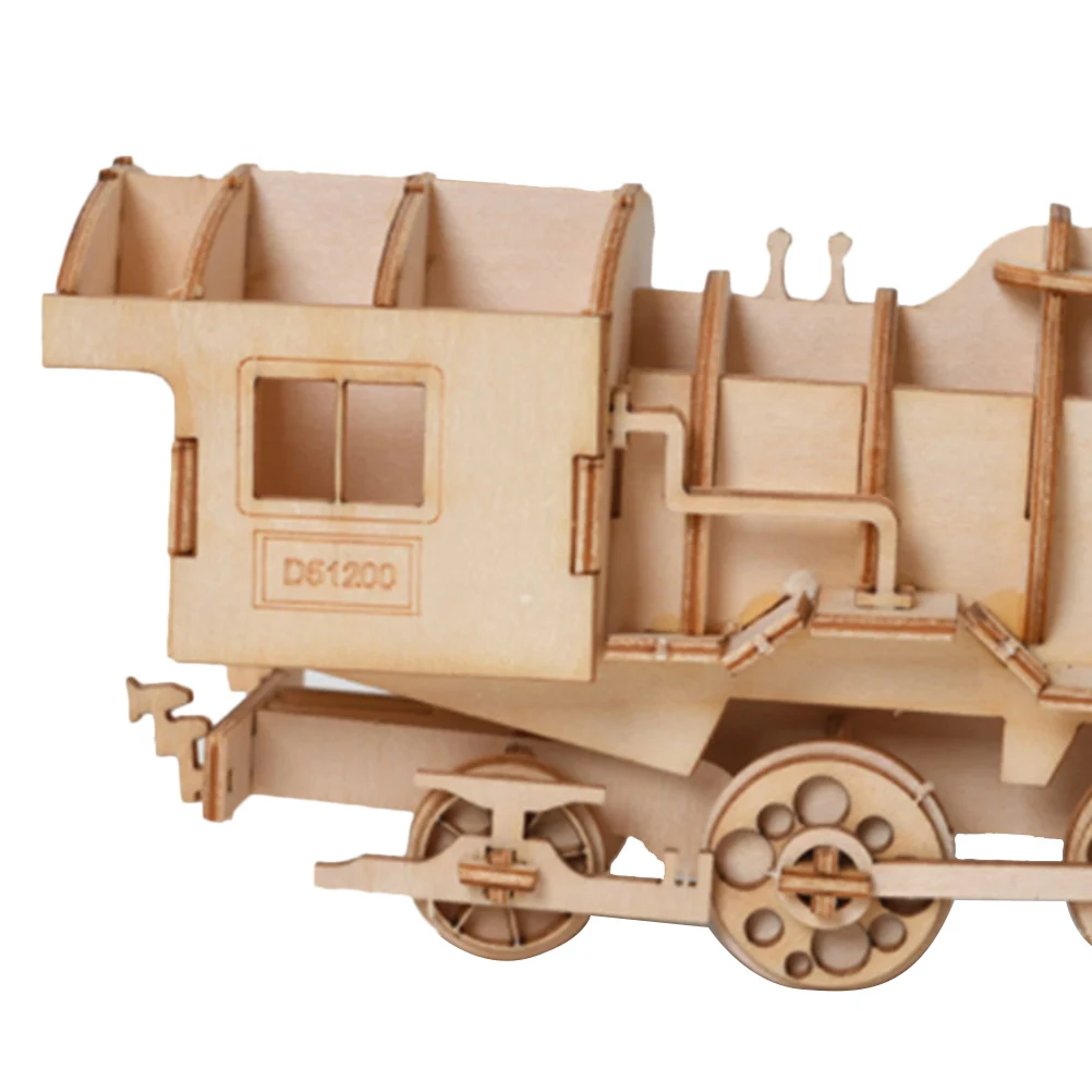 3D стерео паровоз поезд DIY игрушечная деревянная головоломка игрушка сборки
