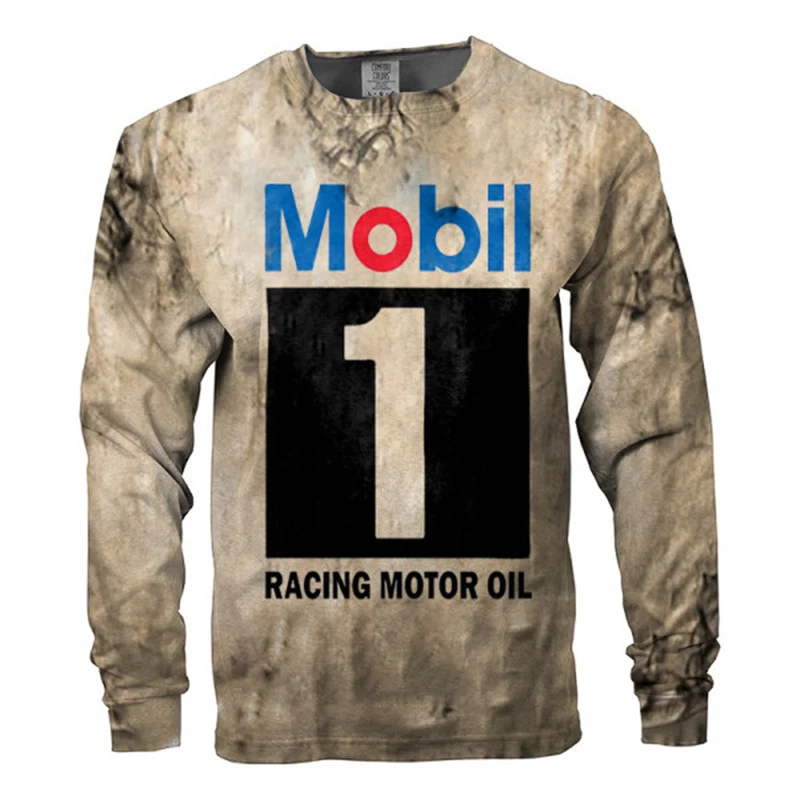 

Vintage Pattern Printed Long Sleeve Tees Streetwear New Fashion O-Neck Pullover For Men Spring Autumn Casual Men's Slim T-shirts