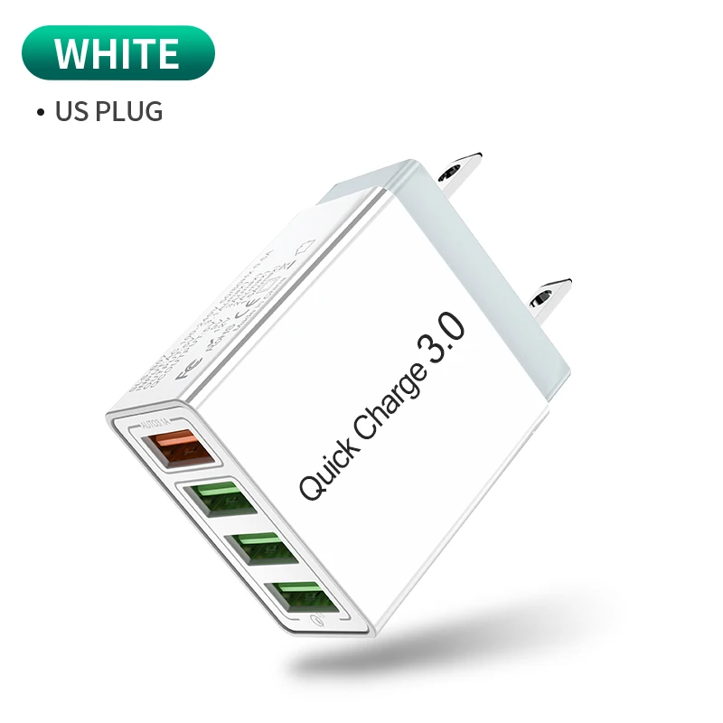 Udyr Quick Charge 3,0 4,0 USB зарядное устройство для iPhone 8 7X11 Smausng S10 Xiaomi huawei быстрое зарядное устройство QC3.0 настенное зарядное устройство для мобильного телефона - Тип штекера: White-US Plug
