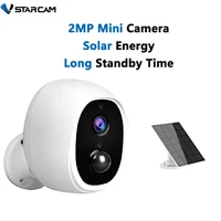 vstarcam new outdoor mini security solar battery cameras wireless surveillance monitoring 2mp low power consumption smart home