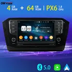 Автомобильный мультимедийный плеер PX6, 4 Гб + 64 ГБ, Android 10, для Volkswagen VW Passat B8 Magotan CC, GPS-навигация, 4G SIM, Carplay, DSP радио, 8 дюймов