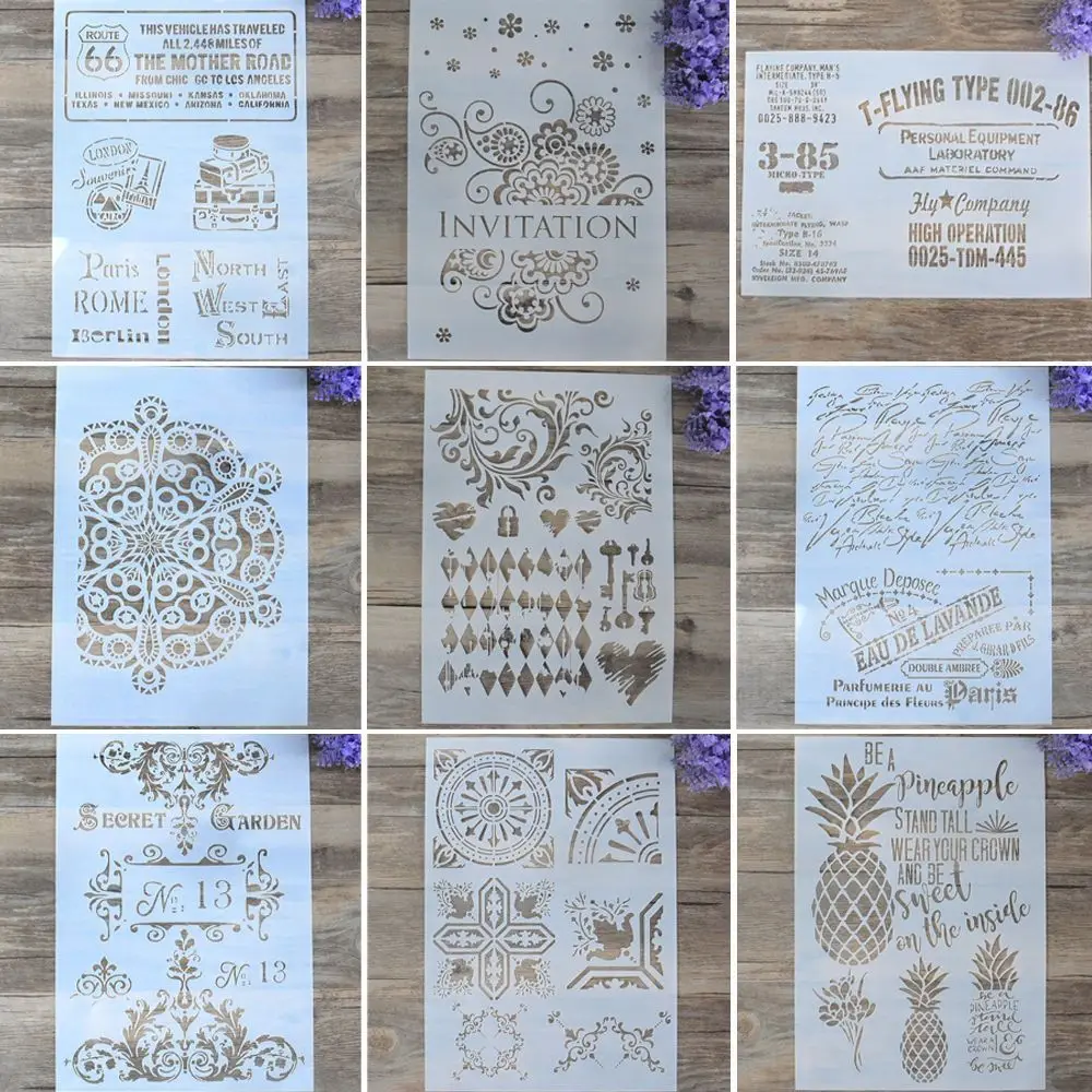 

New DIY Craft Layering Stencils Template For Walls Painting Scrapbooking Stamping Tableau Decoration