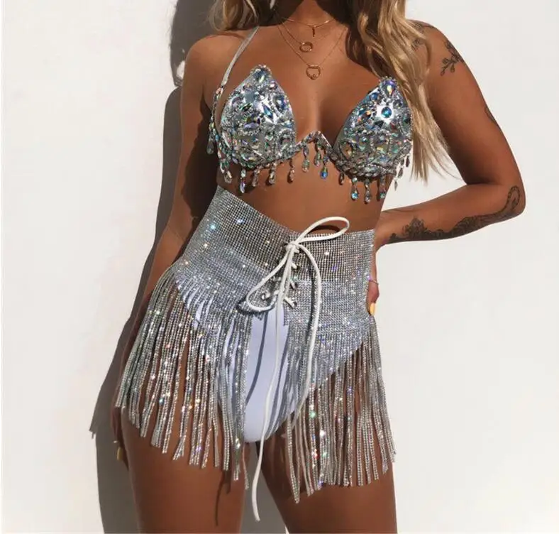 

Блестящая серебряная, золотая, черная юбка Стразы, пояс для празднования дня рождения, танцевальный наряд, танцевальный костюм, вечерние пр...