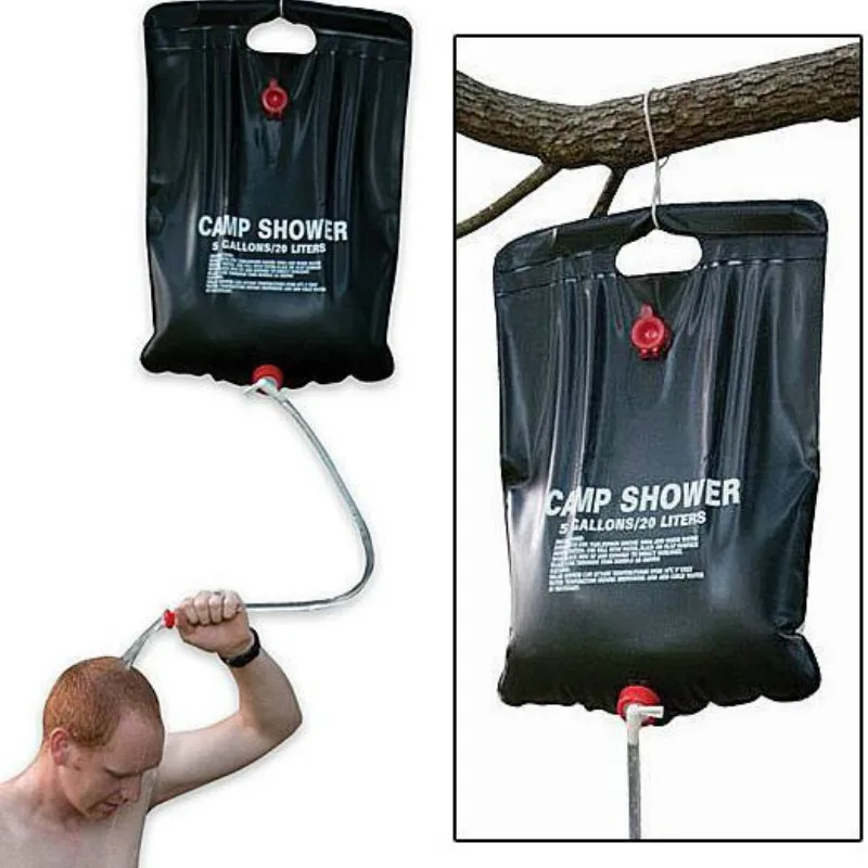 20L наружная сумка для душа Портативная кемпинг туризм солнечный подогреваемый