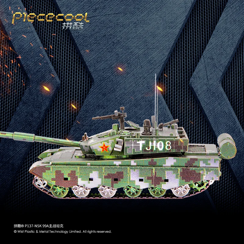 New Arrivals 3D DIY Metal Puzzle Model For 99A MAIN BATTLE TANK Adult Kids Educational Collection Manual Toys Gift Hot Sale | Игрушки и