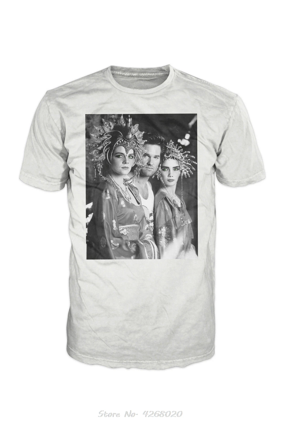 Большие проблемы Маленькая китайская футболка с культовым фильмом Курт Рассел