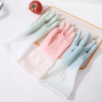 latex gloves dish washing gloves two color durable tough household kitchen bathroom rubber waterproof housework washing clothes