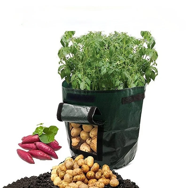 

Potato Growing Bag Planting Planter Pe Container Bag Tomato Vegetable Portable Breathable Observation Flowerpot Growing Bag