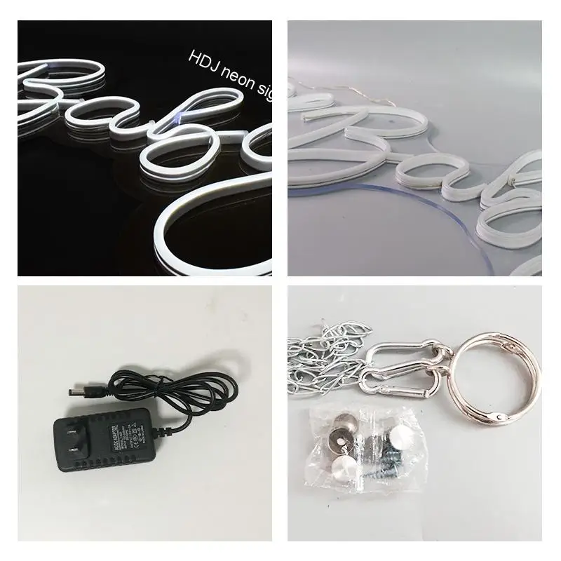 Светодиодный светильник неоновые знаки логотип с надписью Oh Baby письмо Transparen