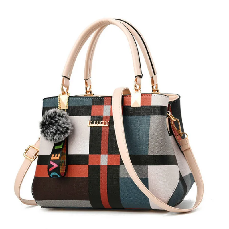 

New luxury handbag designer brand plaid shoulder bag ladies stitching all-match messenger bag female lady handbag luxury bags