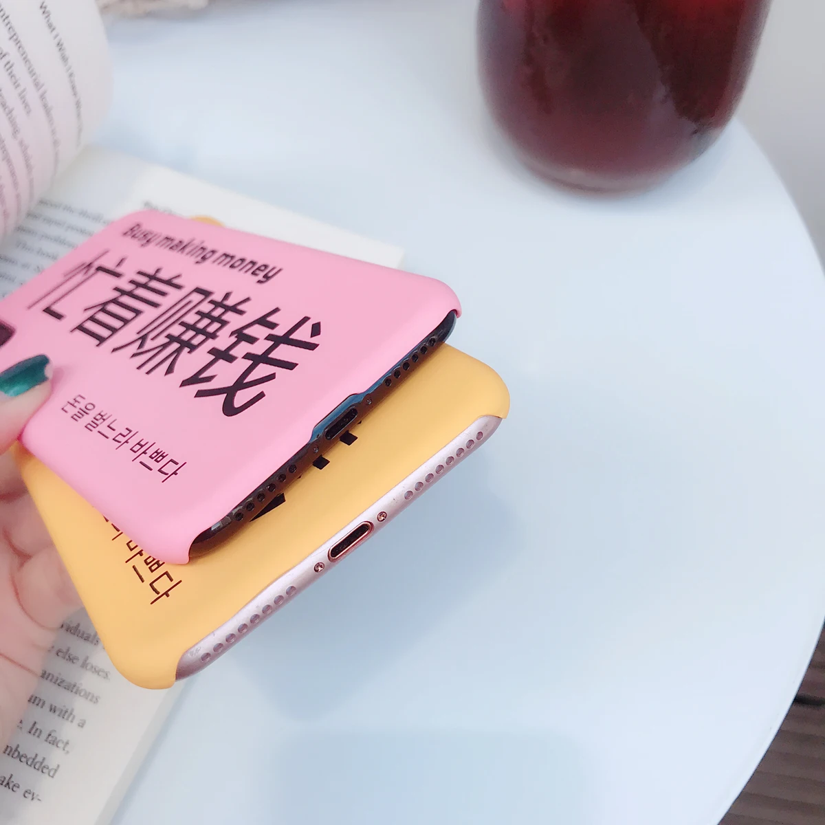 New Fashion Word Busy Making Money Case For iphone 6 6S 7 8 Plus X XR XS Max Pink Yellow Cover 6plus 7plus 8plus XsMax Hard | Мобильные