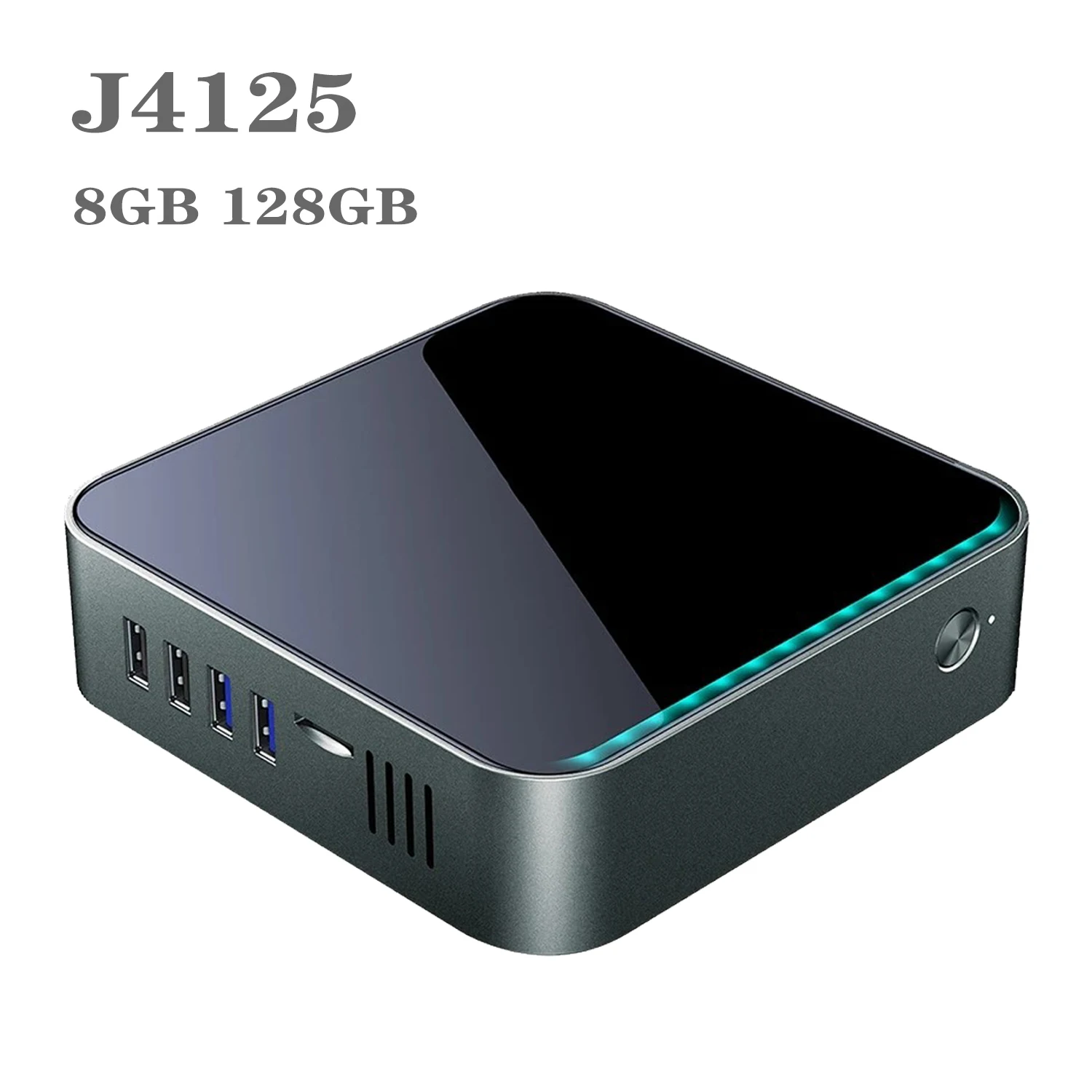 Мини ПК Intel J4125 Windows 10 4 ядра 8 + 128 ГБ Wi Fi Bluetooth 1000 Мбит/с|Мини ПК| |