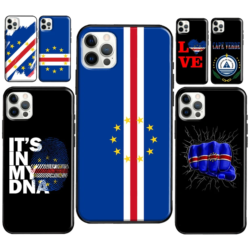 Чехол для iPhone 12 Pro Max 13 Mini SE 2020 8 7 Plus 11 14 X XS XR с гербом и флагом Кабо-Верде.