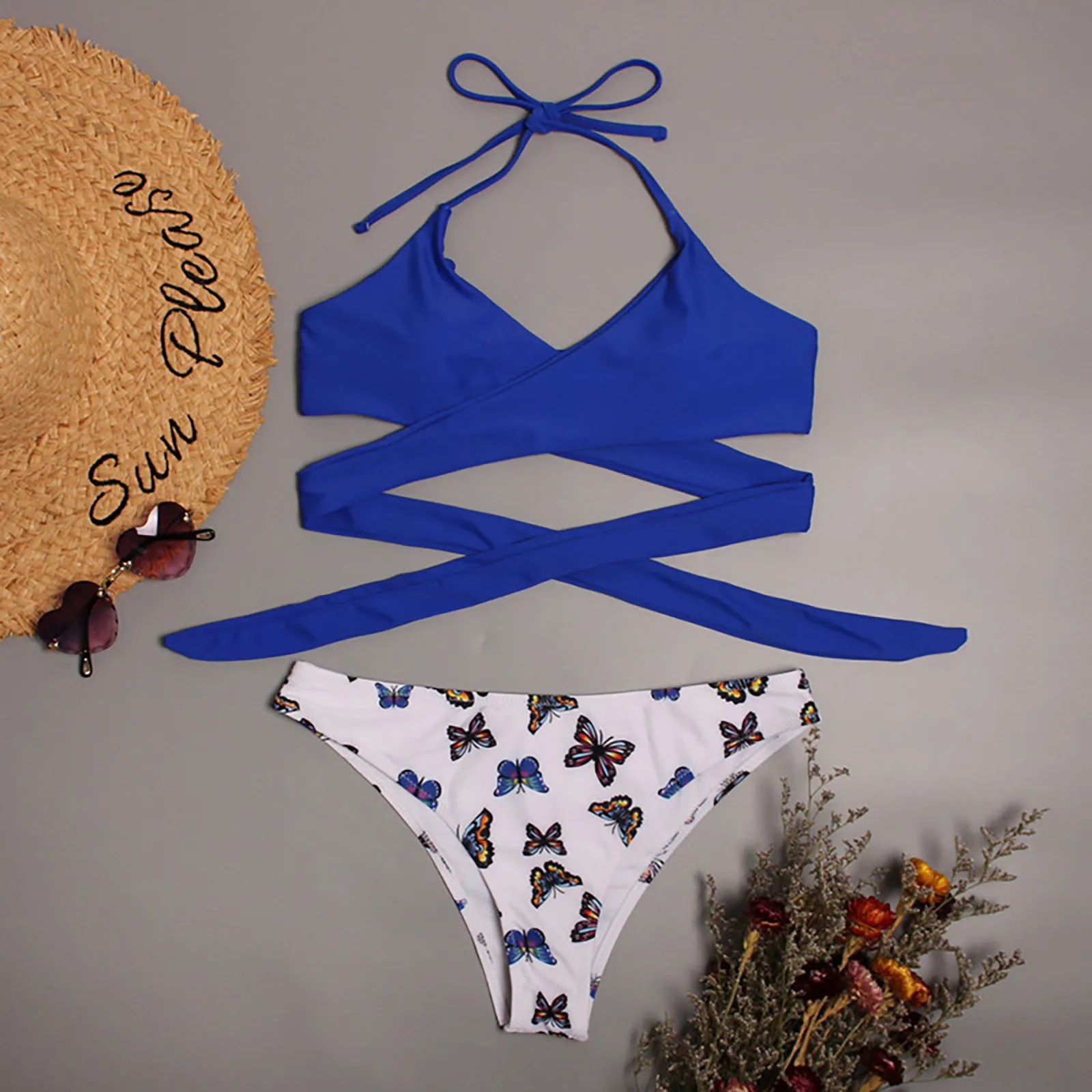 

Summer Women's Swimwear Ladies Printing Beachwear Bikini Set Split Swimsuit Holiday Baechwaer Women Bathing Suit Swimsuit