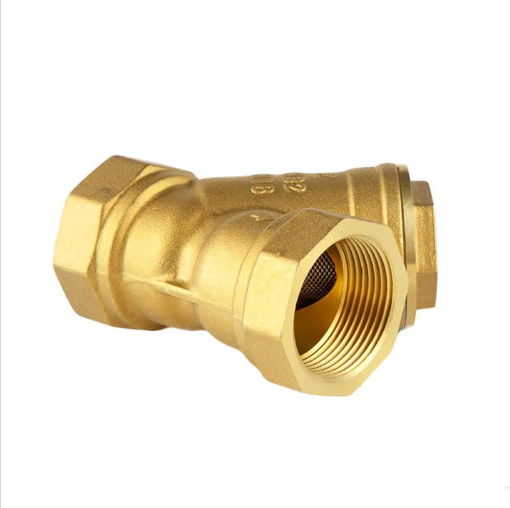 

2 pieces DN15 DN20 DN25 Female Thread Y Shaped Brass Strainer Filter Valve Connector for Water Oil Separation