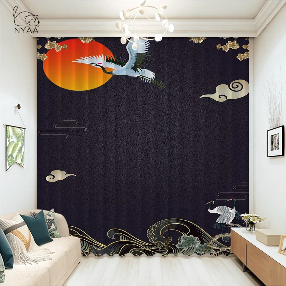 

Antique Style Japanese Geisha Curtains For Kitchen Windows French Window Curtain Hooks Home Curtain Living Room Slight Shading