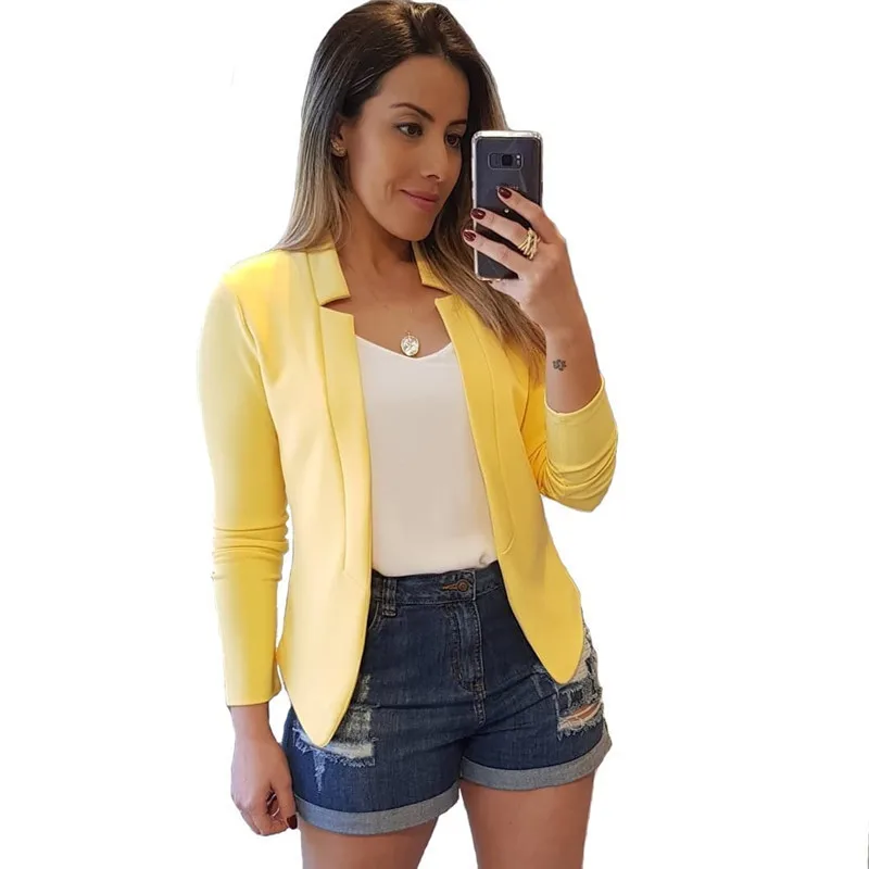 

Women Blazer 2021 Autumn New Fashion Designer Brand Casual Slim Fit Long Sleeve Suit Top Blazer Outer Jacket Plus Size 5XL
