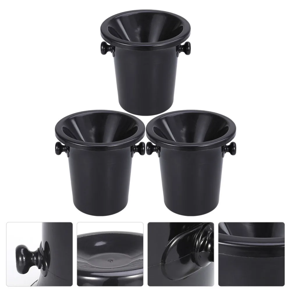 

3Pcs Creative Tasting Spittoons Spittoons Dump Buckets (Black)
