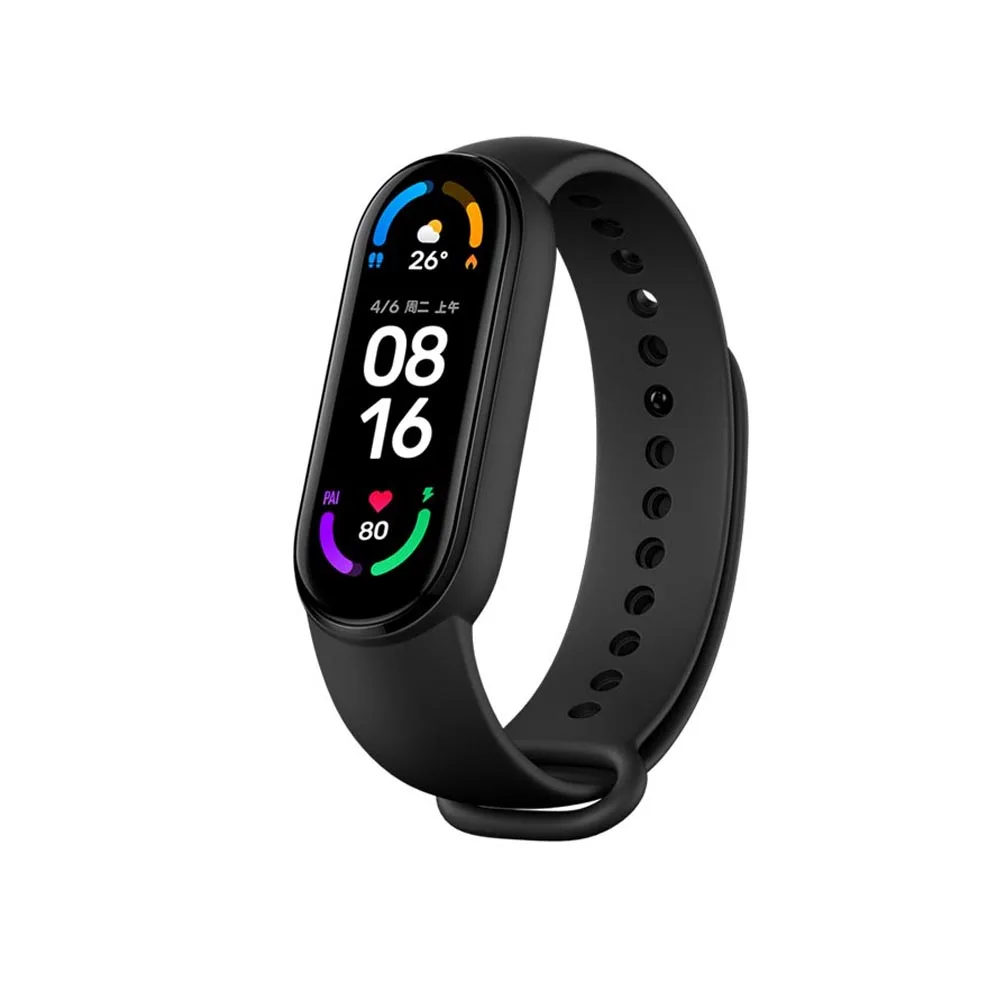 

Смарт-браслет Xiaomi Mi Band 6, спортивный браслет с пульсометром, фитнес-трекер с экраном AMOLED 1,56 дюйма, водонепроницаемый браслет miBand 5ATM