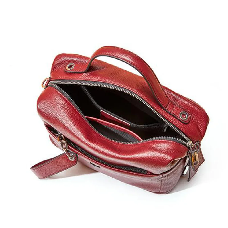 Женская сумка-Бостон с двумя ремешками из 100% натуральной кожи | Багаж и сумки