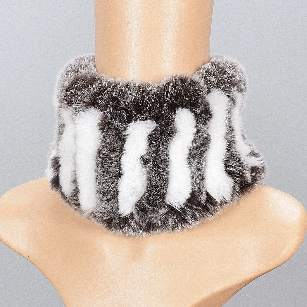 

Fur Muffler Scarf Pullover Women's Autumn And Winter Thermal Rex Rabbit Hair Scarf False Collar Luxury