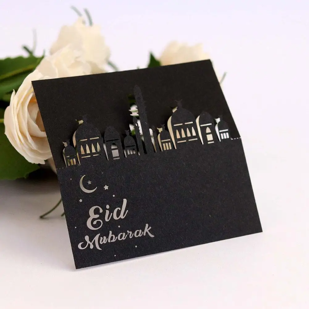 

Eid Mubarak Postcards Cards Ramadan Party Seat Card Cards Place Decor Hollow Muslim Kareem Ramadan Happy Party Eid W6H6