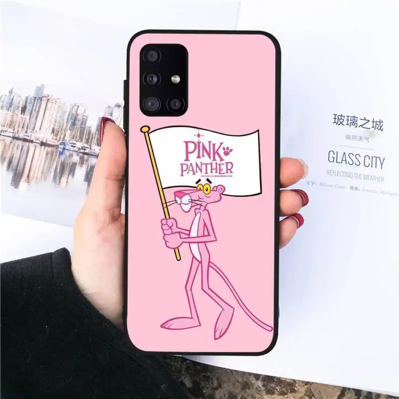 

Cute funny cartoon Pink Panther Phone Case For Samsung S6 S7 edge S8 S9 S10 e plus A10 A50 A70 note8 J7 2017