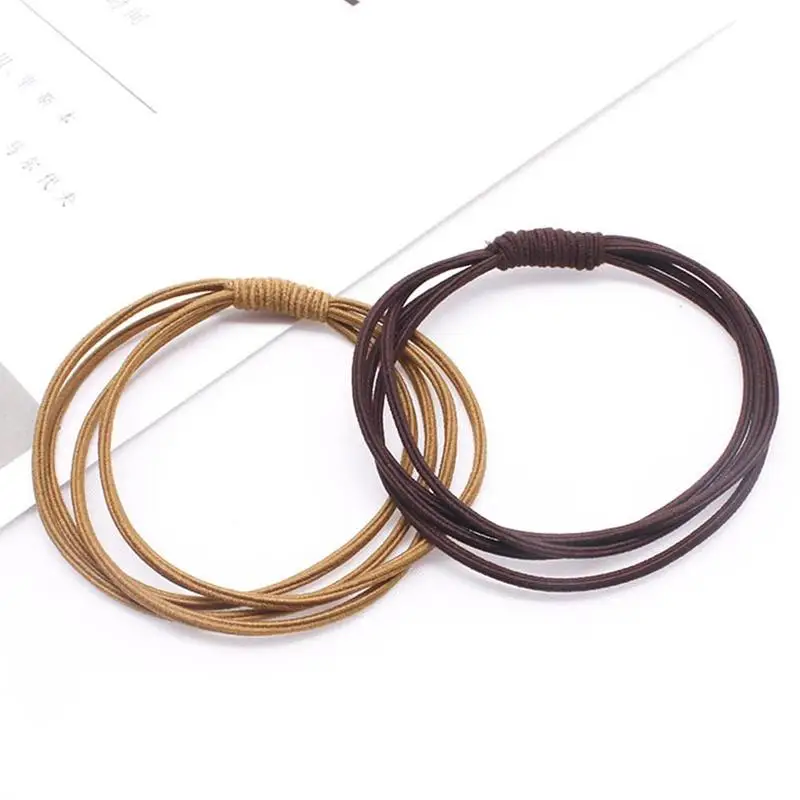 New Korean Simple 4in1 Knot Elastic Rubber Bands Hair Rope Women Ropes Girls Accessories Fashion Col A0W1 |
