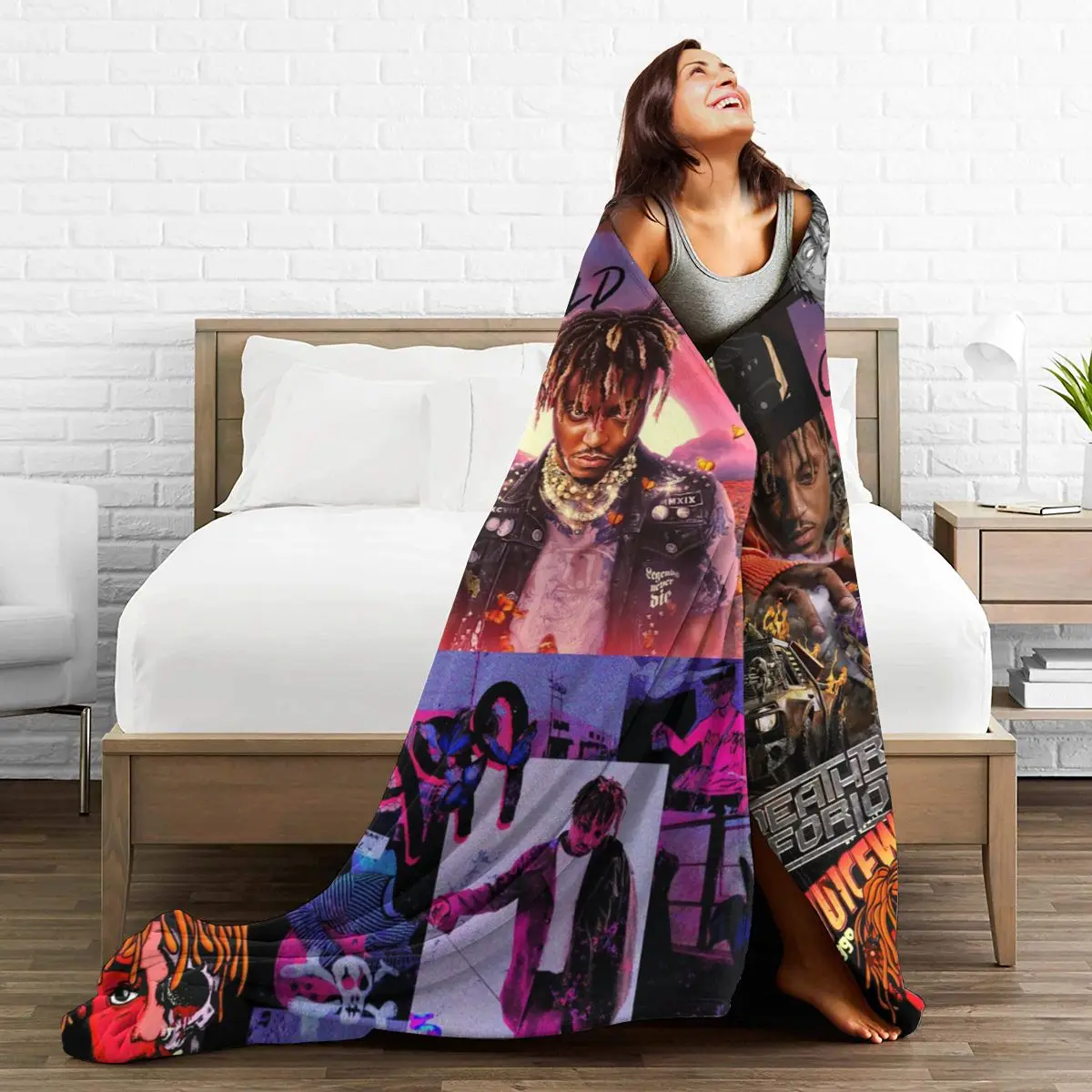 

3D Cartoon Sherpa Blanket Warm Super Soft Flannel Office Nap Bedspread Sofa Bedding Plush Quilt Plaids 296055161