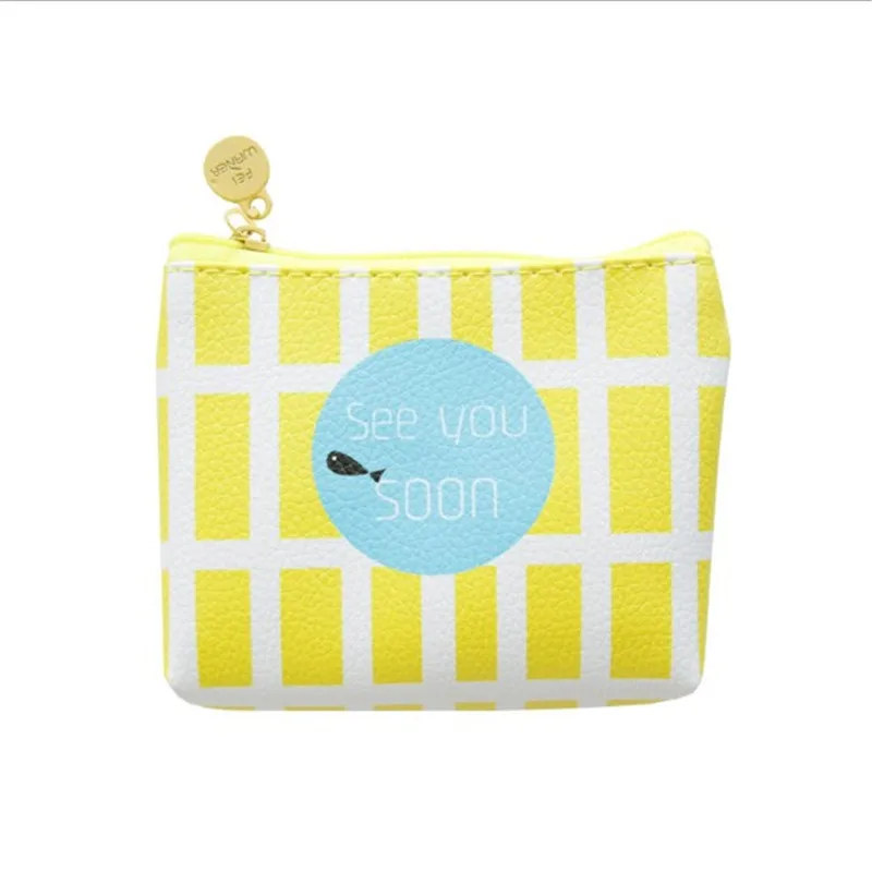 Новые кошельки для монет с мультяшными животными и фруктами женские Мини