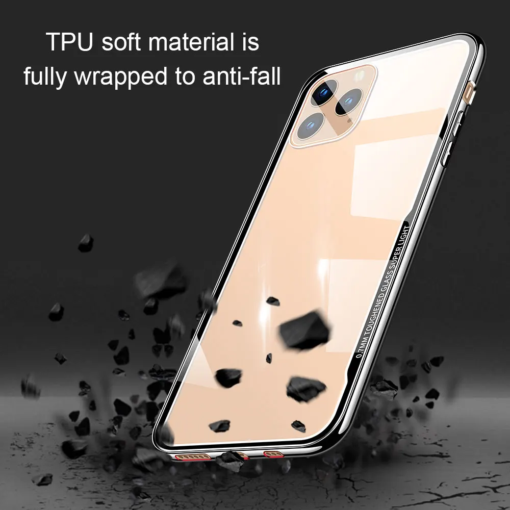 KISSCASE чехол из закаленного стекла для iPhone XS MAX X XR Защитный телефона s 11 Pro Max 7 8 Plus Coque