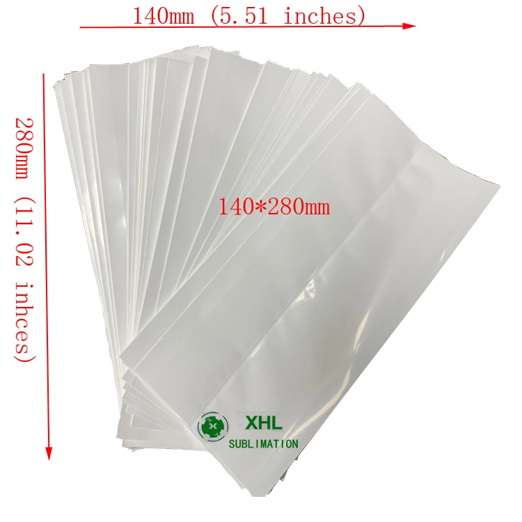 

14*28 см 100 шт. белые сублимационные термоусадочные оберточные рукава для тонких тумблера