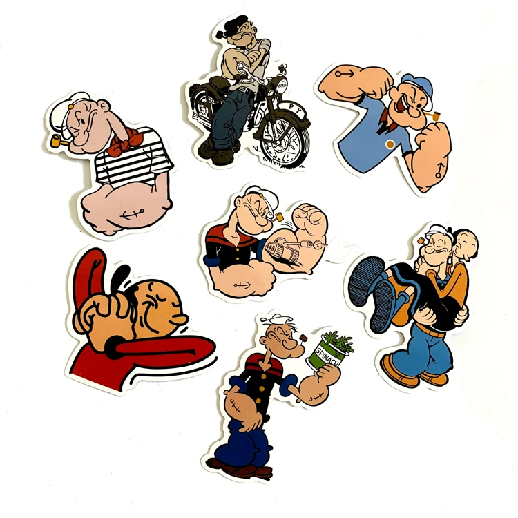 18 шт. мультфильм Америка Popeye моряка наклейка для рюкзака ПВХ скейтборд мотоциклетный шлем Автомобиль Стайлинг автомобильные аксессуары