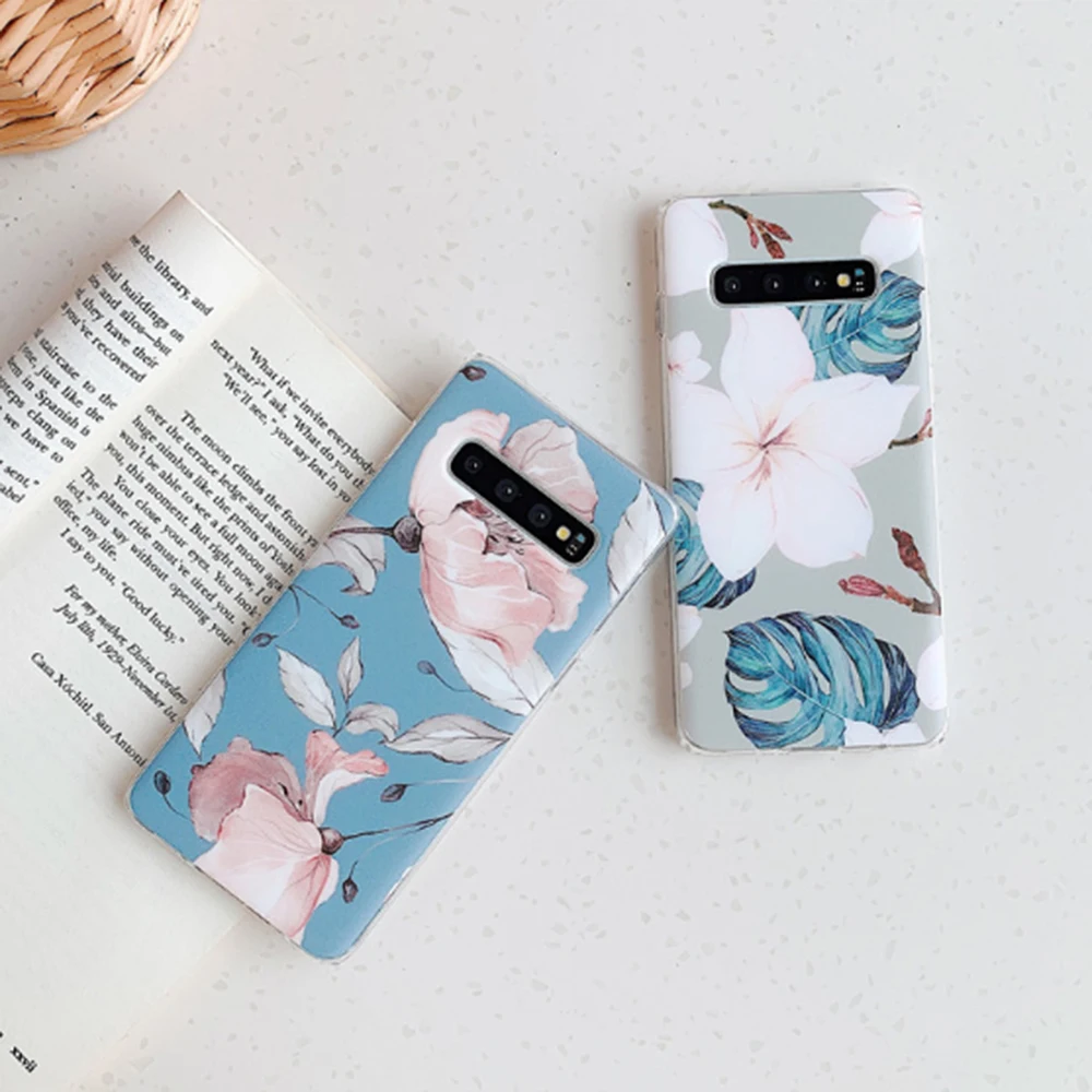 

Flower Phone Case For Samsung S9 S9P A50 S10 S10e S20P S10lite A51 S8 S8P Note8 Note9 Note10 Note10P A40 A70 A71 Retro Cover