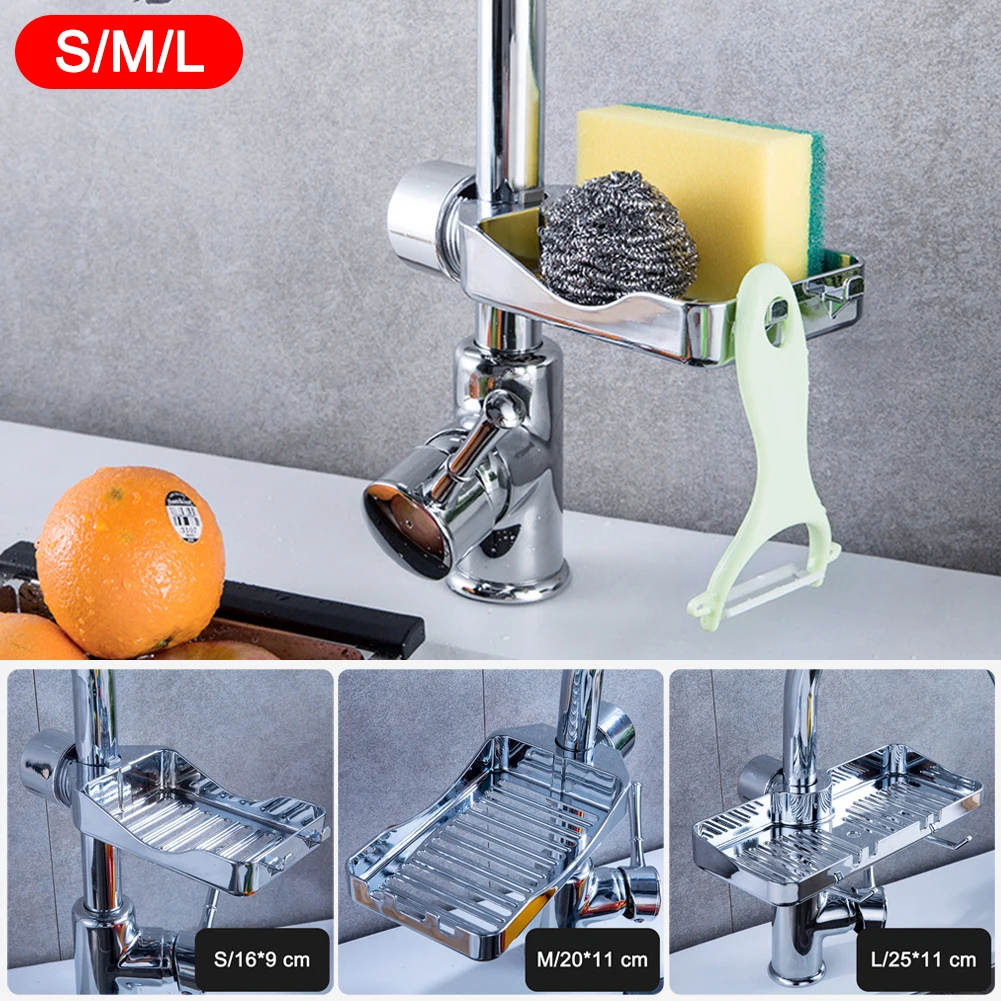 

Kitchen Faucet Rack Kitchen Storage Shelf Sponge Dish Cloth Rack Drain Rack Storage Drain Dry Rack Home Organizer Accessories