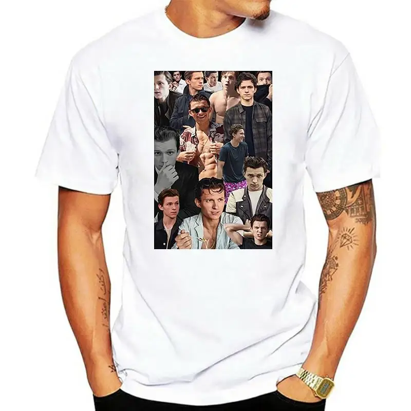 

Printed Men T Shirt Cotton O-Neck tshirts Tom Holland Short-Sleeve Women T-Shirt