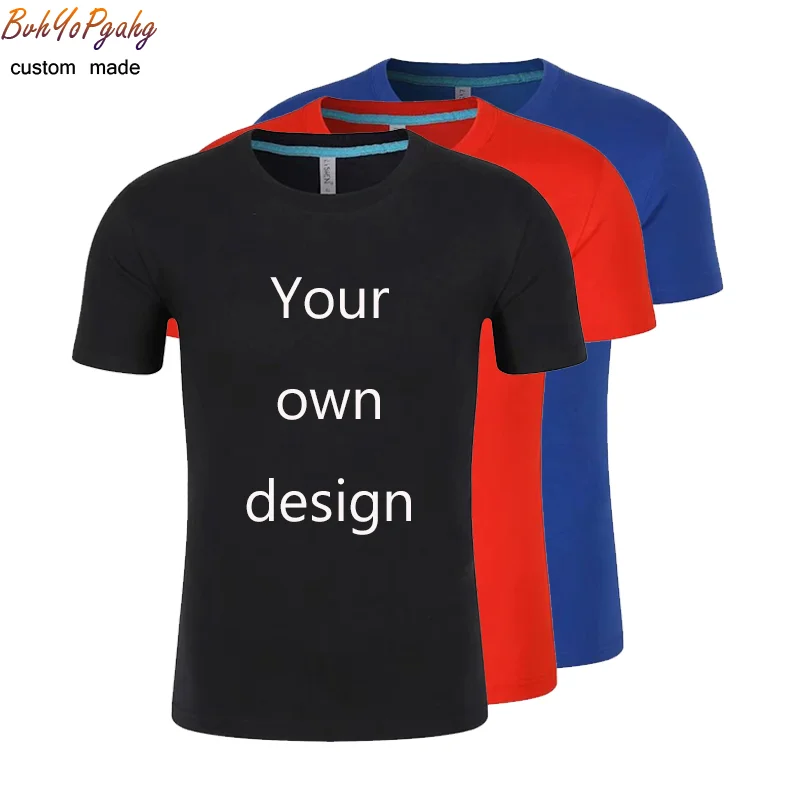 Пользовательские логотипы 100% хлопок футболка печать логотипа изображение текст