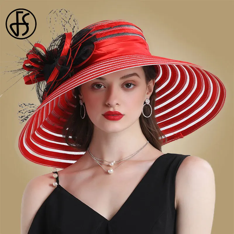 FS чародей органза Шапки большими полями церковь Кентукки шляпа котелок для Для