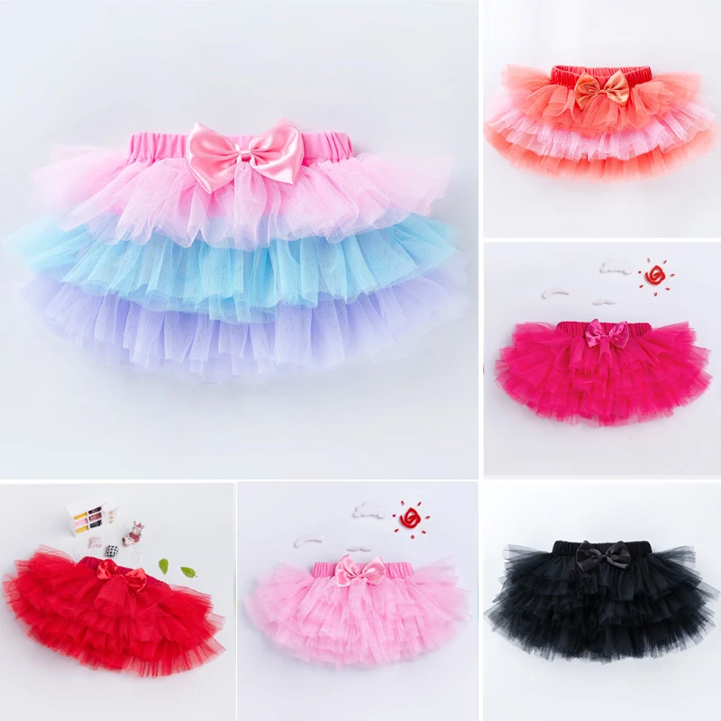 Шифоновые юбки для маленьких девочек на 1 год день рождения принцесса пачка Pettiskirt