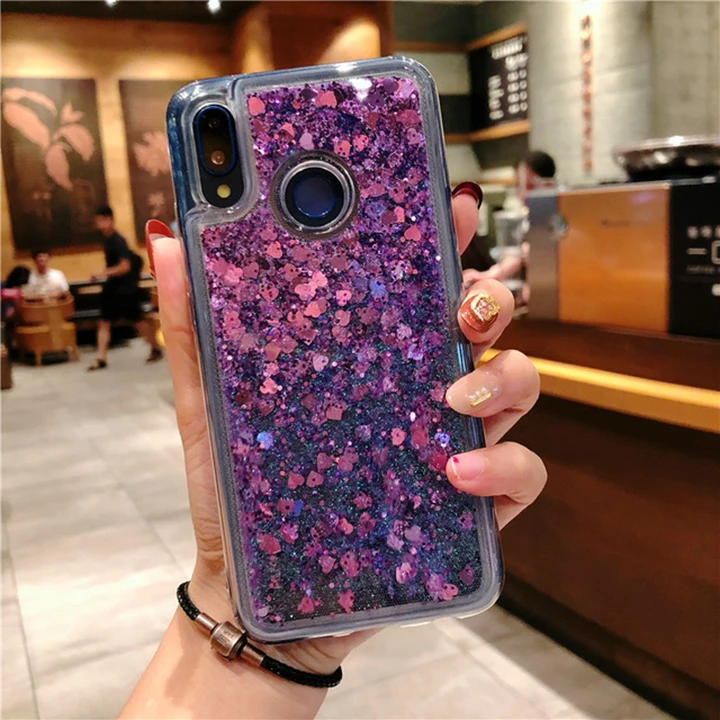 Мягкий силиконовый чехол для телефона huawei P Smart чехол милый 3D Ститч Кот Единорог задняя крышка для Honor 10 Lite Роскошный чехол - Цвет: Love liquid purple