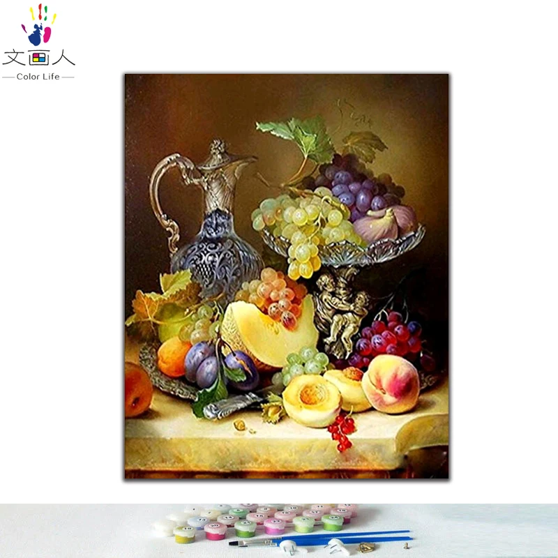 Набор для рисования по номерам &quotсделай сам&quot картинки раскраски фрукты