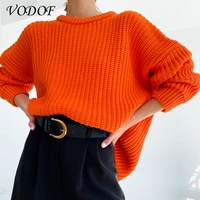 autumn winter oversize long sleeve casual loose sweaters female solid 2021ladies sweater top womens knitted thicken pullovers